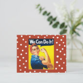 Rosie the Riveter Postkarte (Stehend Vorderseite)