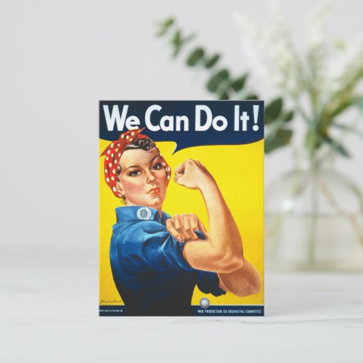 Rosie The Riveter Postkarte (Stehend Vorderseite)