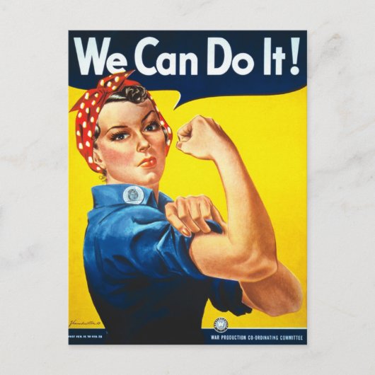 Rosie The Riveter Postkarte (Vorderseite)