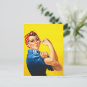 Rosie The Riveter Postkarte (Stehend Vorderseite)