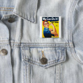 Rosie the Riveter Pro Trump Button (Beispiel)