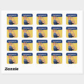 Rosie the Riveter Quadratischer Aufkleber (Blatt)