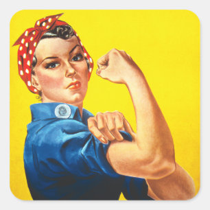 Rosie The Riveter Quadratischer Aufkleber