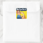 Rosie The Riveter Quadratischer Aufkleber (Tasche)