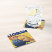 Rosie the Riveter Rechteckiger Pappuntersetzer (Vor Ort)