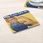 Rosie the Riveter Rechteckiger Pappuntersetzer (angewinkelt)