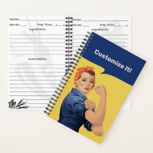 Rosie the Riveter Recipes Notizblock