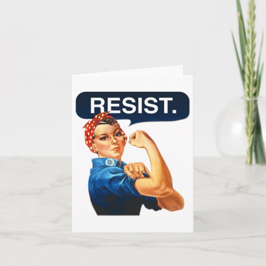 Rosie The Riveter Resist Karte (Vorderseite)