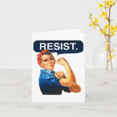 Rosie The Riveter Resist Karte (Gelbe Blume)