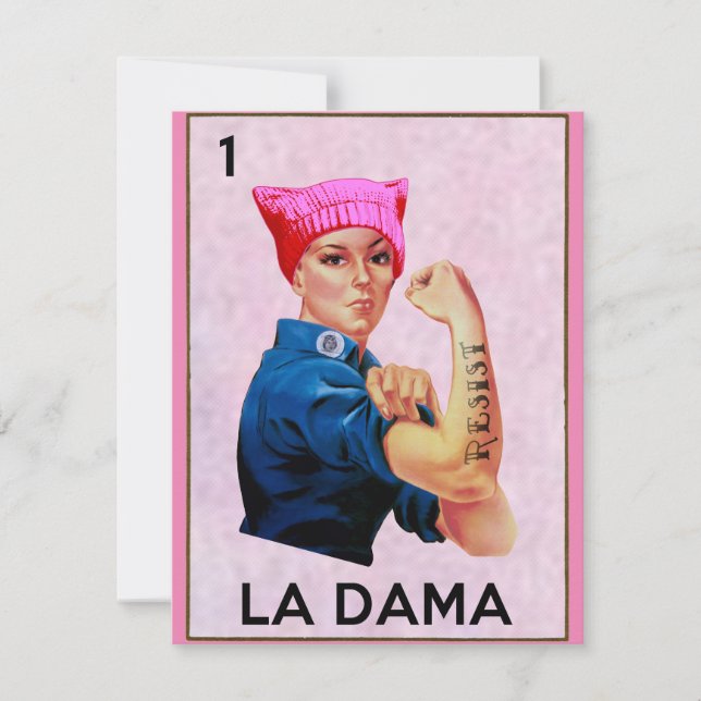 Rosie the Riveter Resistents La Dama Loteria (Vorderseite)