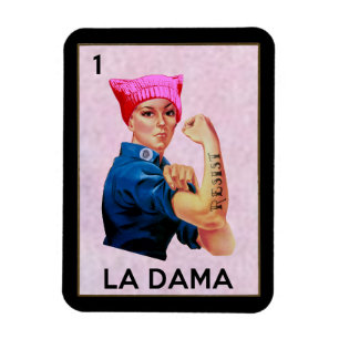 Rosie the Riveter Resistents La Dama Loteria Magnet
