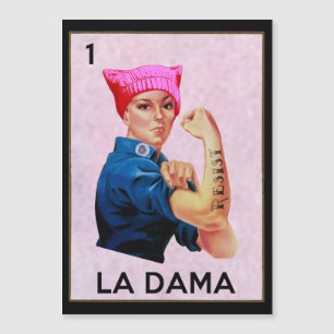 Rosie the Riveter Resistents La Dama Loteria Magnetkarte