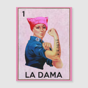 Rosie the Riveter Resistents La Dama Loteria Magnetkarte