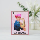 Rosie the Riveter Resistents La Dama Loteria Postkarte (Stehend Vorderseite)