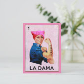 Rosie the Riveter Resistents La Dama Loteria Postkarte (Stehend Vorderseite)