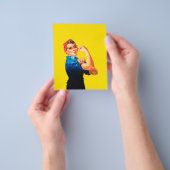 Rosie The Riveter Retro Design Style Flyer (Gruppe)