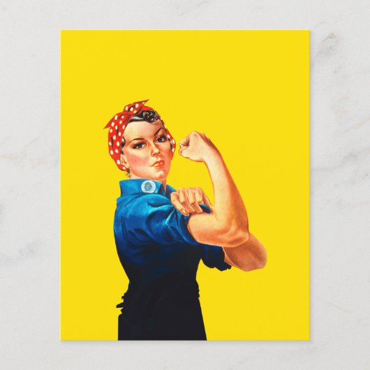 Rosie The Riveter Retro Design Style Flyer (Vorne)
