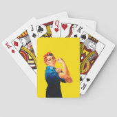 Rosie The Riveter Retro Design Style Spielkarten (Rückseite)