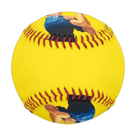 Rosie The Riveter Retro Style Baseball (Rückseite)
