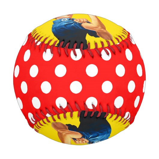 Rosie The Riveter Retro Style Baseball (Rückseite)