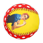 Rosie The Riveter Retro Style Baseball (Vorderseite Links)