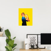 Rosie The Riveter Retro Style Icon Poster (Heimbüro)