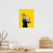Rosie The Riveter Retro Style Icon Poster (Küche)