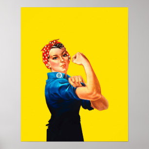 Rosie The Riveter Retro Style Icon Poster