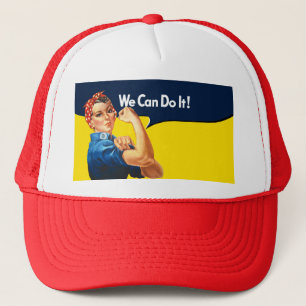 Rosie The Riveter Retro Style Truckerkappe