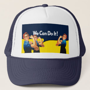 Rosie The Riveter Retro Style Truckerkappe