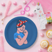 rosie the riveter rockabilly retro icon pappteller (Party)
