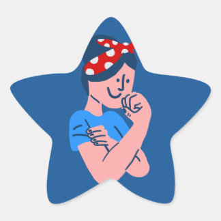 rosie the riveter rockabilly retro icon Stern-Aufkleber