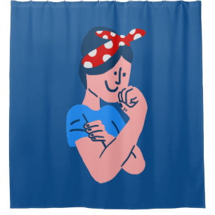 Rosie the Riveter Rockabilly Retro Ikone Duschvorhang