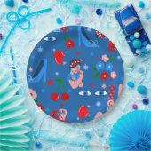 rosie the riveter rockabilly whimsical pappteller (Party)