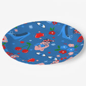 rosie the riveter rockabilly whimsical pappteller (Schrägansicht)