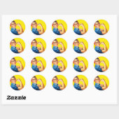 Rosie The Riveter Runder Aufkleber (Blatt)