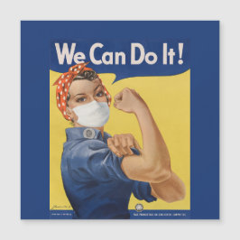 Rosie The Riveter sagt: "Wir können es schaffen!" Magnetkarte