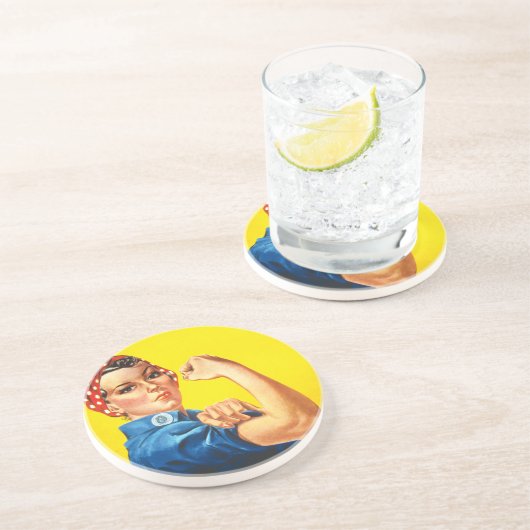 Rosie The Riveter Sandstein Untersetzer (Seite)