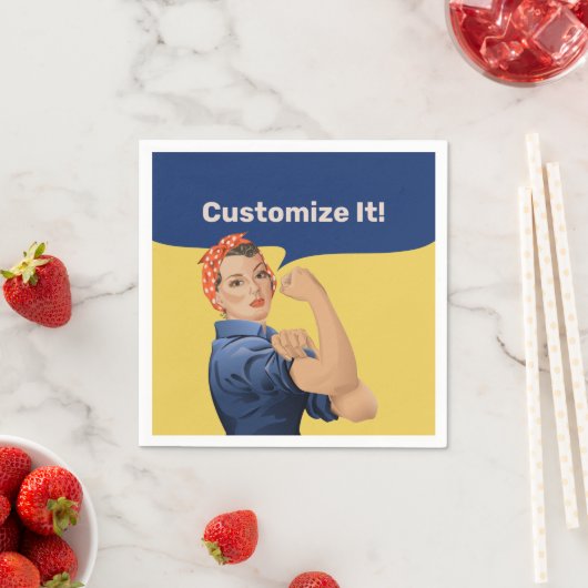 Rosie the Riveter Serviette (Beispiel)