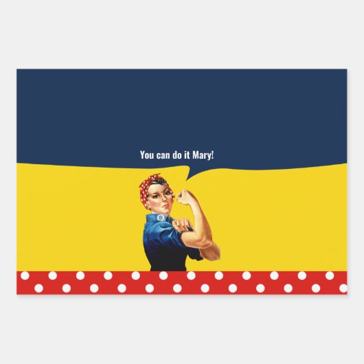 Rosie the Riveter Set 1 | Geschenkpapier Set (Vorderseite 2)