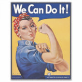 Rosie the Riveter: Starke Frauen Empowerment Aufkleber (Vorderseite)