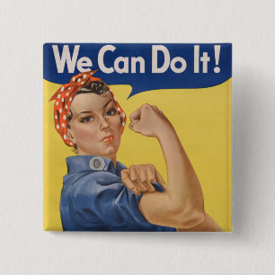 Rosie the Riveter: Starke Frauen Empowerment Button