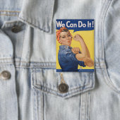 Rosie the Riveter: Starke Frauen Empowerment Button (Insitu)