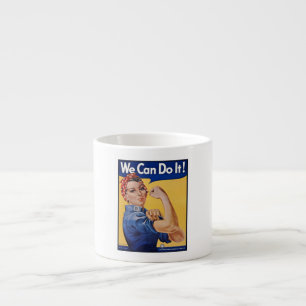 Rosie the Riveter: Starke Frauen Empowerment Espressotasse