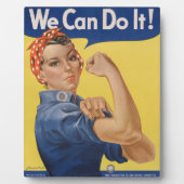 Rosie the Riveter: Starke Frauen Empowerment Fotoplatte (Vorderseite)