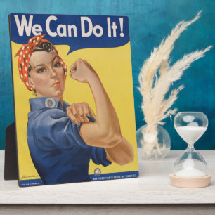 Rosie the Riveter: Starke Frauen Empowerment Fotoplatte