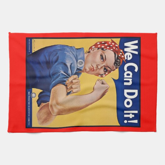 Rosie the Riveter: Starke Frauen Empowerment Geschirrtuch (Horizontal)