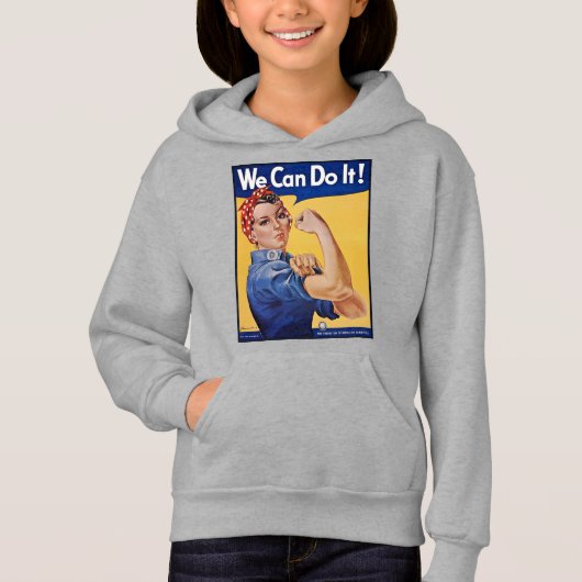Rosie the Riveter: Starke Frauen Empowerment Hoodie (Vorderseite)