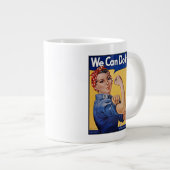 Rosie the Riveter: Starke Frauen Empowerment Jumbo-Tasse (Vorderseite Rechts)