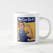 Rosie the Riveter: Starke Frauen Empowerment Jumbo-Tasse (Rechts)